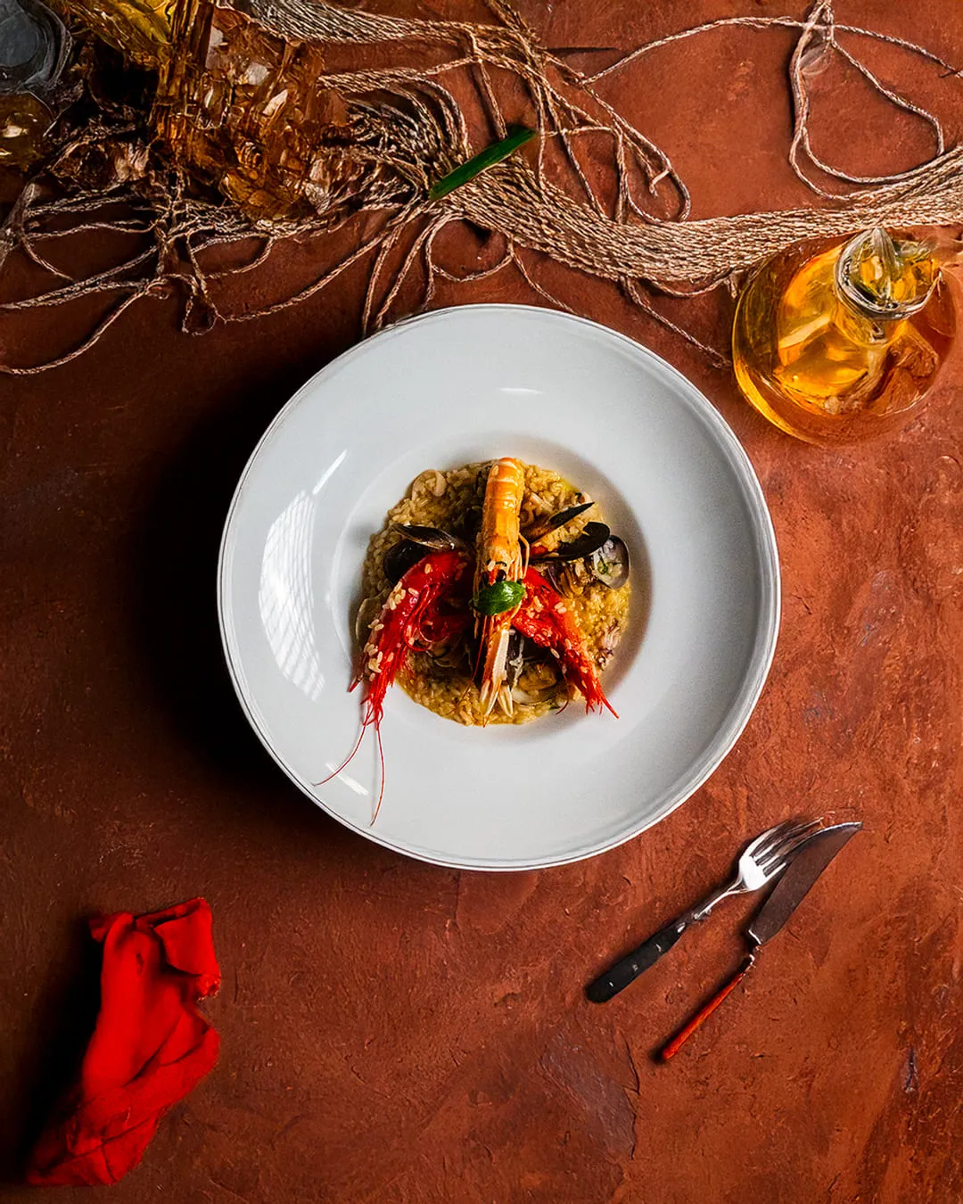 Risotto alla marinara servito da Settimo