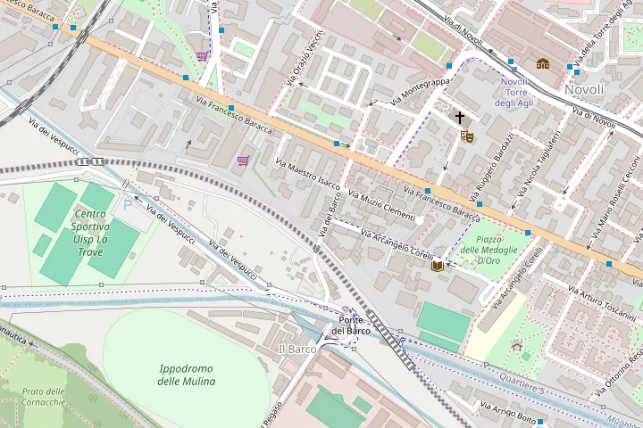Mappa della zona di Via del Barco 21, 50127 Firenze