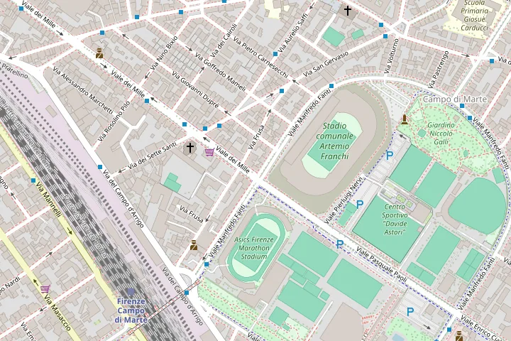 Mappa della zona di Viale dei Mille 2L rosso, 50132 Firenze